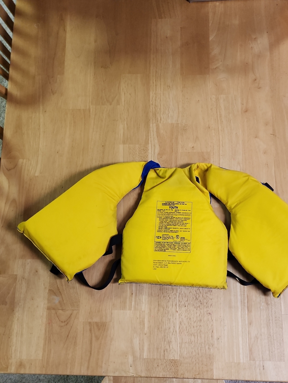 RAVE Sports Youth Life Vest Jacket Type III PFD 50-90 lbs Model 1701Y - Picture 6 of 6